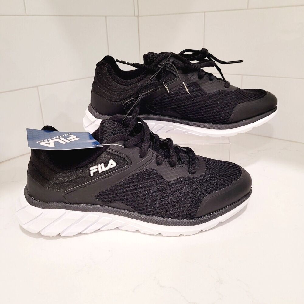 New Womens Fila Core Calibration Memory Foam Shoes Size 6 Black 5RM01872-003